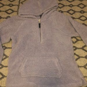 Purple fuzzy half zip up rue21 jacket